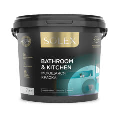 ВД краска SOLEX моющаяся BATHROOM & KITCHEN